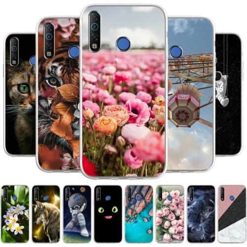Cartoon Case For Tecno Camon 12 Phone bags Soft Cover For Tecno Camon 12 TPU Coque Capa Animal Painted Fundas Bumper