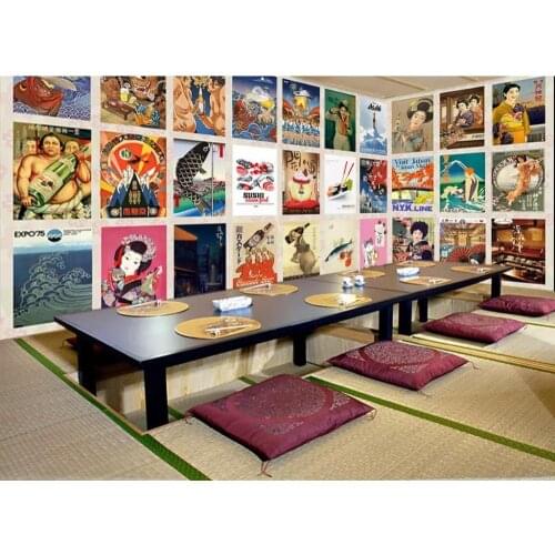 XUE SU Wall covering custom wallpaper creative Japanese restaurant restaurant background wall various high-grade materials are