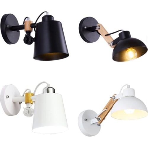 Nordic Wall Lamp Iron Art Simple Modern Bedroom Bedside Wall Lamp Passage Stairway Home Lighting Room Lighting