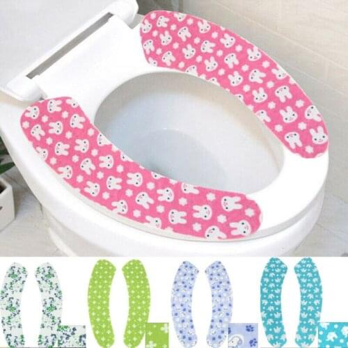New Bathroom Toilet Seat Closestool Washable Soft Warmer Mat Cover Pad Cushion Cover