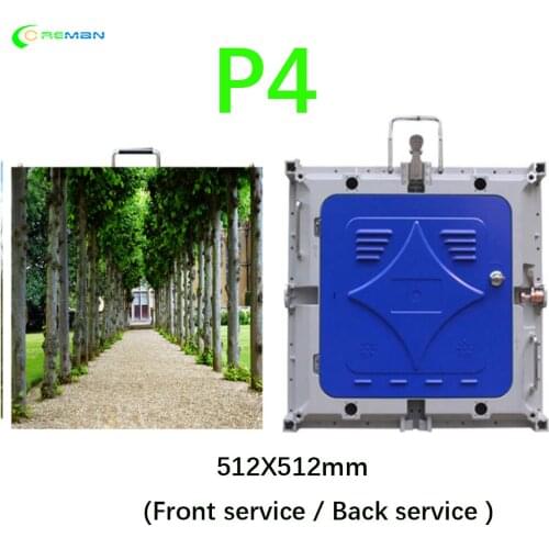 Front service P4 indoor RGB full Color led video wall size 512x512mm led large-screen display digital board