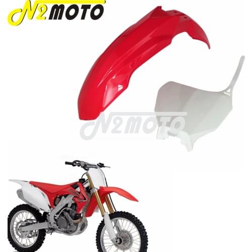 Dirt Bike Front Fender Front Mudguard Number Plate For Honda CRF250R CRF450R CRF 250 450 R RX 2017-2020 Guard Mud Protector