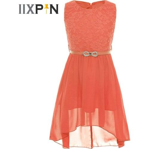 Girls Dress Children Chiffon Lace Floral Princess Dress Dancewear Kids Dresses Elegant Lyrical Dance Costumes Girl Clothes