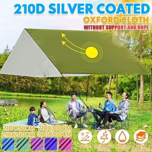 Beach Sun Shelter Tarp Waterproof Tent Shade Ultralight UV Garden Awning Canopy Sunshade Outdoor Camping Hammock Rain Fly
