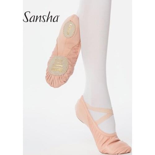 Sansha Adult Ballet Shoes Genuine Cow Leather Professional Ballet Slippers For Girls Women Men Female Soft Dance Shoes NO.213LCO