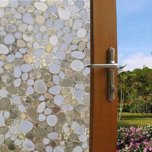 100*45CM Removable Window Glass Sticker Film Home Window Film Door Privacy Bath Sticker PVC Frosted Poster Bathroom Supplies