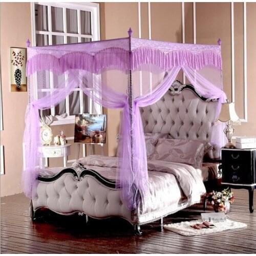 1PC Mosquito Net Princess Square Top Student Old-fashioned Mosquito Net To Ground Court Contain Bracket KR 015