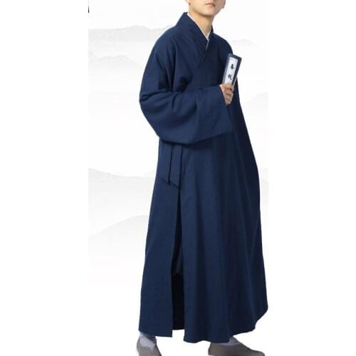 Unisex 6color red/blue/green/gray Buddhist shaolin monks uniforms kung fu robe lay meditation suits zen clothing Summer&spring