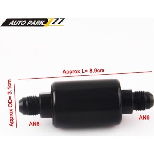 AN6 universal aluminum Billet online street fuel filter with 100 microns copper filter FF03