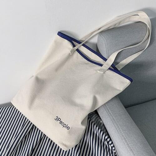 Large Capacity Canvas Tote Shoulder Bag Fabric Cotton Cloth Reusable Shopping Bag for Women 2020 Beach Handbags Shopper Bags
