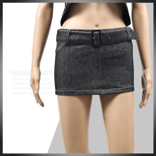 Sexy Women MINI Pencil Skirt Low Rise Waist Denim Short Skirt Vintage Cute Pole Dance Culb Wear Package Hip Skirt F50