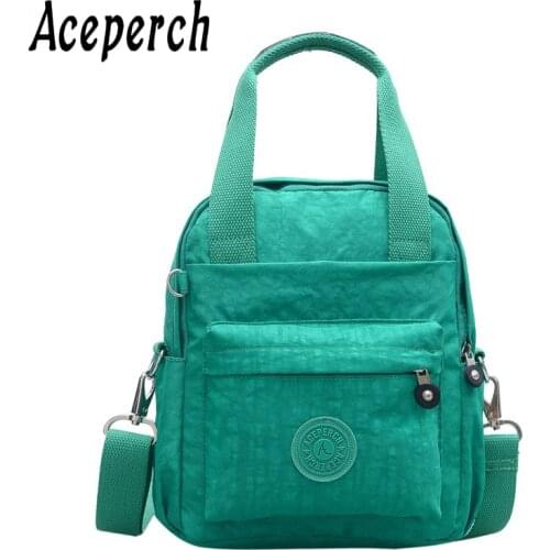 ACEPERCH Girl Backpack Nylon Canta Multifunction Shoulder Bags Women Famous Brands Designer Mochila Feminina Bolsa sac a Main