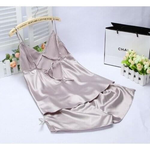 Womens Pyjamas Set Nightwear Ladies Sleepwear PJs Top Silk Vest Loungewear Plus