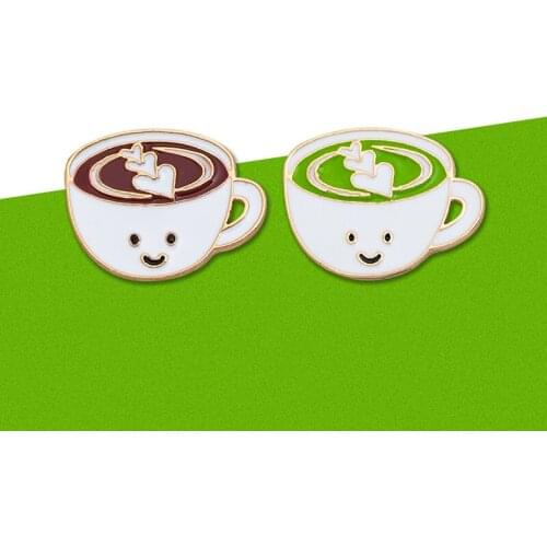 Cartoon Coffee cup Enamel Pins Coffee life lovers badge brooch Lapel pin Denim Jeans shirt bag Jewelry Creative Gift for Friends