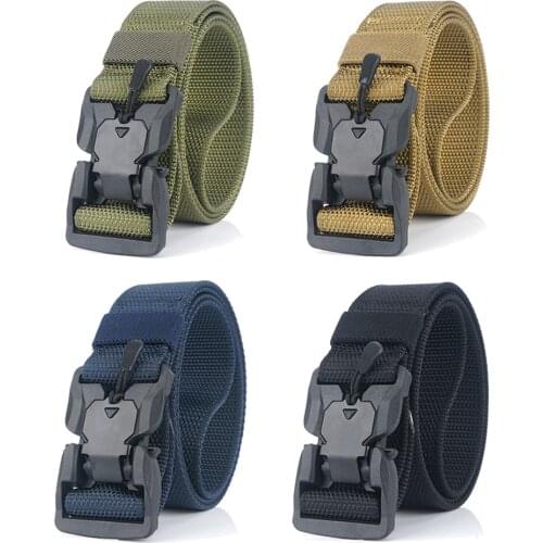 1PCS Tactical Belt Quick-Release Nylon Magnetic Belt Cinturon Tactico Military Lightweight Rigger Waist