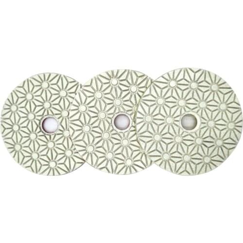 4 Inch 3 Step Flexible Wet Polishing Pad Diamond For Marble Granite Ceramic Tile Concrete Free Shipping 3Pcs /6 Pcs