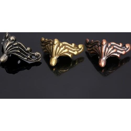 4pcs Box Corner Foot Protector Jewelry Gift Box Leg Decorative Vintage Brackets