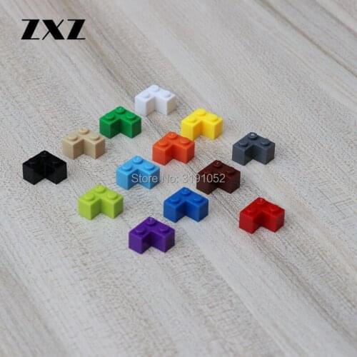 50pcs High Bricks 2 x 2 Right Angle Corner Building Blocks Parts 2357 Assemble Particles City WW2 Military Friends Accessories