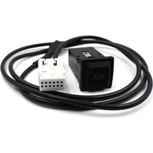 AUX In Socket Switch Plug Music Audio Interface for VW Passat B6 B7 CC Touran POLO Facelift RCD510 RCD310