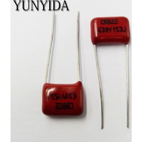 Free Shipping 10pcs, CBB 153J 630V 15NF P10mm Metallized Film Capacitor 153 630V