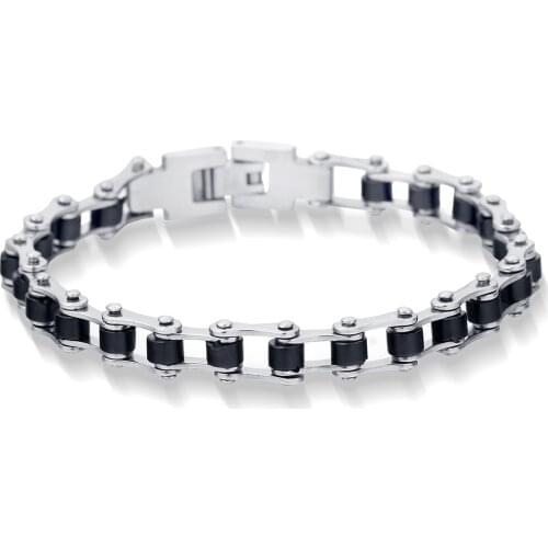 Punk Stainless Steel Bracelet Men Biker Bicycle Motorcycle Chain Mens Bracelets Mens Bracelets & Bangles Fashion Jewelry