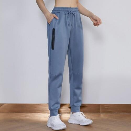 2021 Sports Running Pants Women Jogging Training Gym Sweatpants Loose Zipper Pocket Spring Summer Fitness Workout Trousers