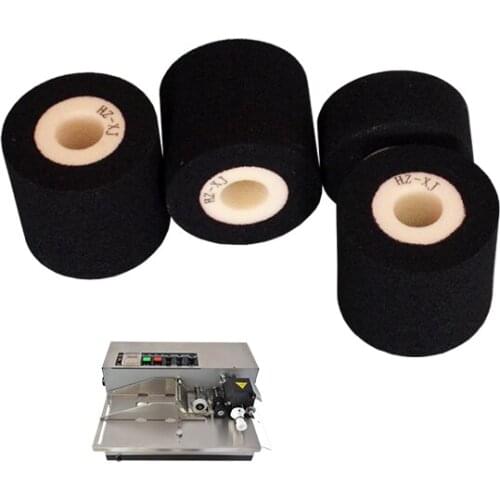Black Diameter 36mm Height 32mm black solid ink roller for coding machine to pirnt date and number