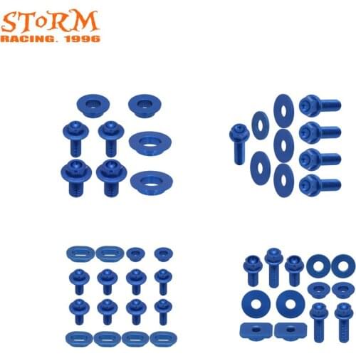 CNC Motorcycle Blue Seat Side Panels Rear Front Fender Radiator Shrouds Screw For Yamaha YZ250F ​YZ450F YZF250 YZF450 2008 2009