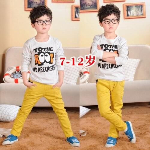 Childrens long sleeve autumn new childrens round neck top long sleeves T shirt