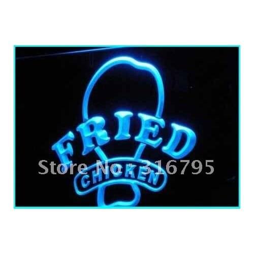 I193 OPEN Fried Chicken Fast Food Shop NEW Light Signs On/Off Switch 20+ Colors 5 Sizes