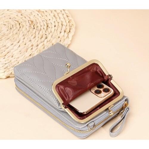 Korean version 2021 new mini crossbody small bag vertical shoulder bag long wallet female mobile phone bag for xiaomi huawei iph