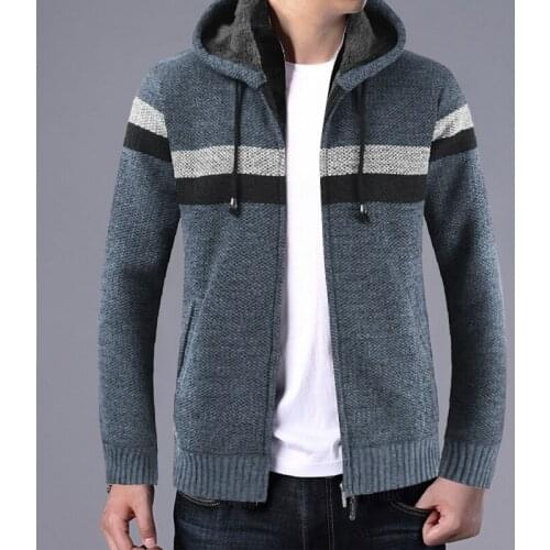 High Quality Zipper Men Jackets Winter Fleece Warm Coats Bomber Jacket Fashion Hooded Male Outwear Slim Fit Hoody