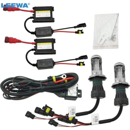 LEEWA 1set 35W DC12V Car Headlight H4 Xenon Bulb Hi/Lo Beam Bi-Xenon Bulb Light Slim Ballast HID Kit #CA4481