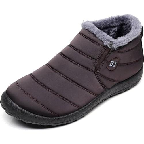 Mens Boots Lightweight Winter Outdoor Training Shoes Mens Snow Boots Waterproof Winter Shoes Plus Size 46 Unisex Boots Ladies