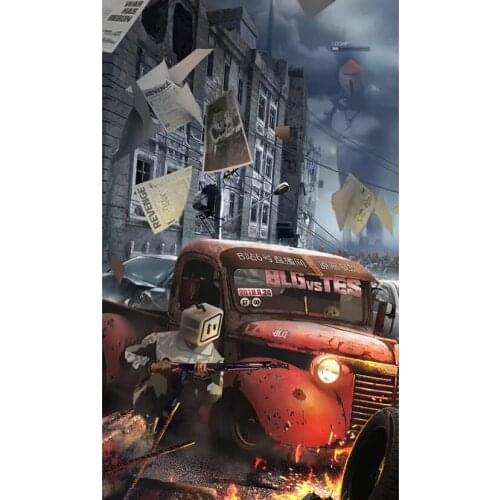 DIY Classic Retro Red Car Diamond Painting Cross Stitch Full Drill Embroidery Manual For Home Decor JX182