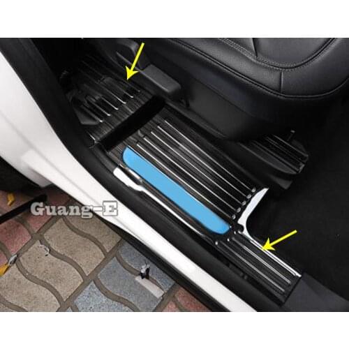Car Stainless Steel Pedal Door Sill Scuff Plate Cover Inner Built Threshold Panel 4pcs For Ford Explorer U625 2019 2020 2021