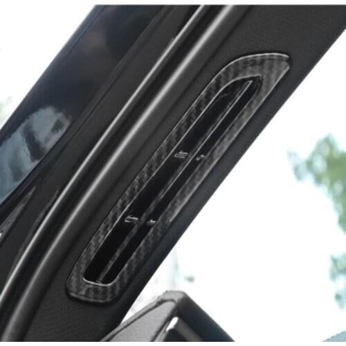 For Audi A6 C8 2019 2020 A Pillar Window Air Condition Vent Outlet Cover Trim Carbon Fiber Inner Accessories Car Styling