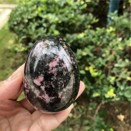 Natural Plum Blossom Tourmaline Crystal Healing Stones Pink Tourmaline Palm Egg