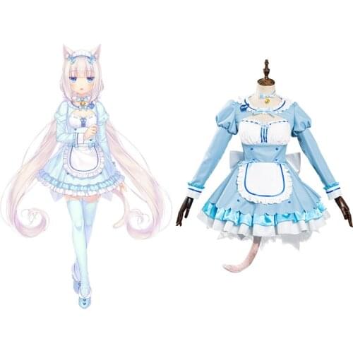 Nekopara Chocola/Vanilla Cosplay Costumes Maid Dress Outfits Halloween Carnival Suit