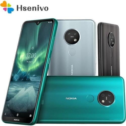 Nokia 7.2 Refurbished-Original Unlocked Qualcomm660 Dual/Single SIM 6.26inch 4GB+64GB/128GB 3 Rear Camera Fingerprint Android