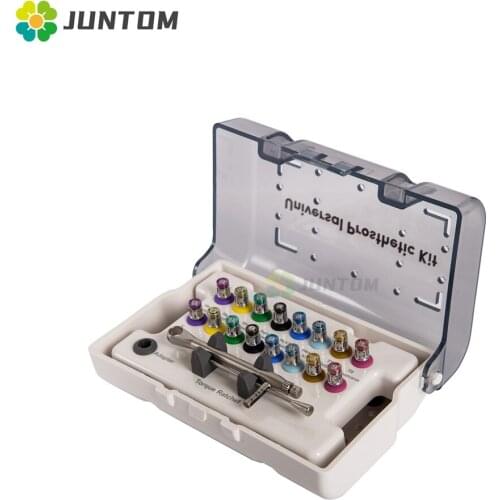 New Model Whole Set Dental Implant Restoration Tool Kit Dental Universal Implant Torque Screwdriver Wrench 10-70NCM with Driver