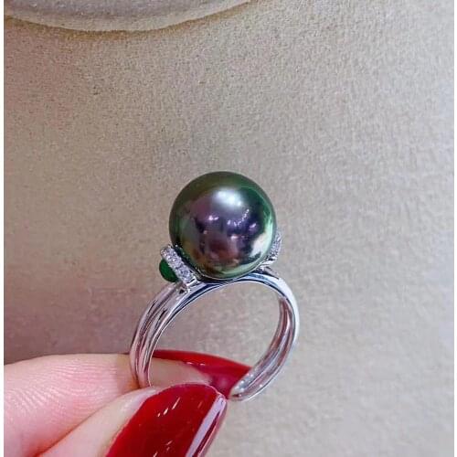 NEW HOT 925 Sterling Silver Adjustable Ring Findings Mountings Settings Parts Fittings for Pearls Jade Corals Stones Beads