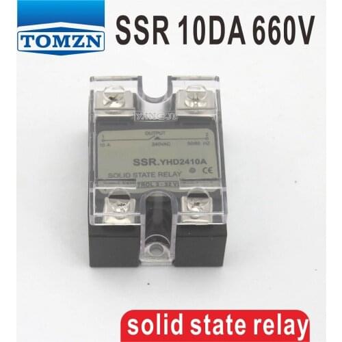 10DA SSR Control 3-32V DC output 48~660VAC High voltage single phase AC solid state relay
