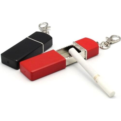 Personalized Sealed Metal Ashtray Portable Mini Ashtrays For Travel Storage cigarette Butt Keychain Pendant Mens pocket Gadget