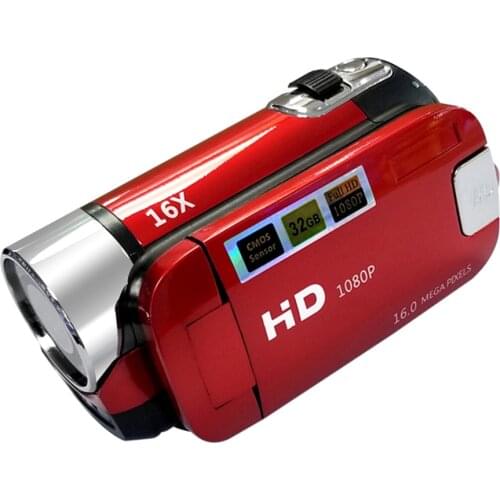 1080P LED Light High Definition Shooting Video Record Portable Camcorder Professional Digital Camera (Red)