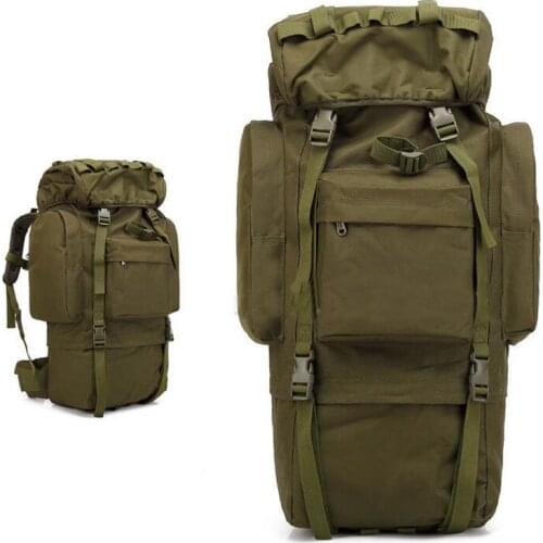 65L Large Capacity Travel Backpack Men Outdoor Sports Bag Hiking Camping Army Backpack Military Shoulder Bag With Rain Cover
