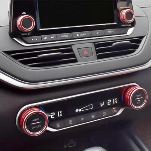 Automobile air conditioning navigation knob metal decorative ring For Nissan Teana Altima 2019 2020