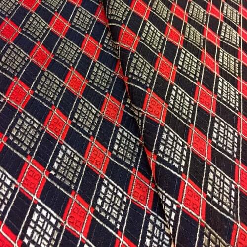 Silk brocade fabric imitation DIY fabric damask nylon poly check jacquard qualified for bag pillow curtain cloth 50cm*75cm