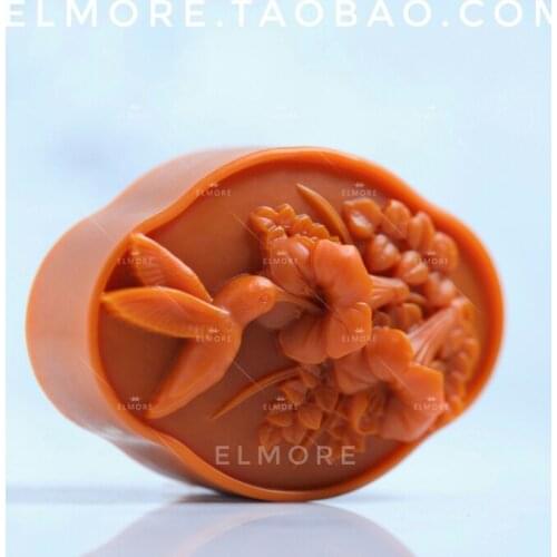 Flower leaves bird flamingo bird DIY Silicone soap mold handmade soap molds silica gel moulds candle mould cake decorations b