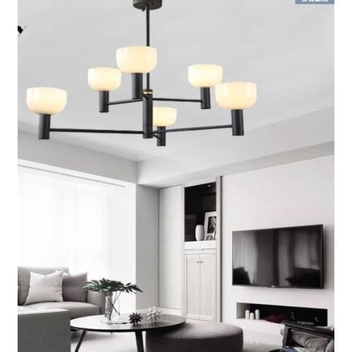 Nordic post-modern chandelier design recommended art simple atmosphere wrought iron living room bedroom dining room lamps
